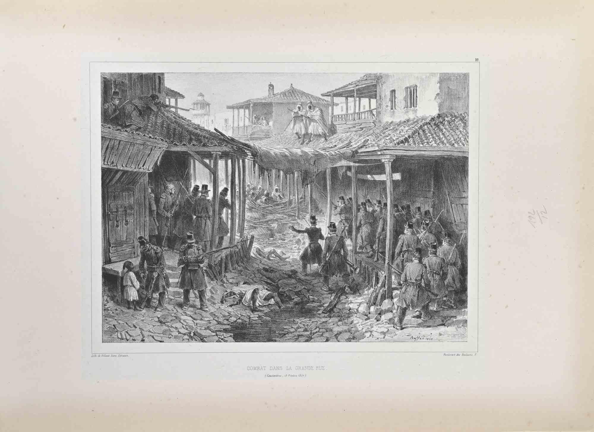 Explosion De La Mine is a Lithograph realized by Auguste Raffet in 1837.

Signed in the plate.

Good condition with foxing.
