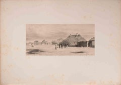 Crimée – Le Quartier Tatar à Moudjou - Lithograph by Auguste Raffet - 1840