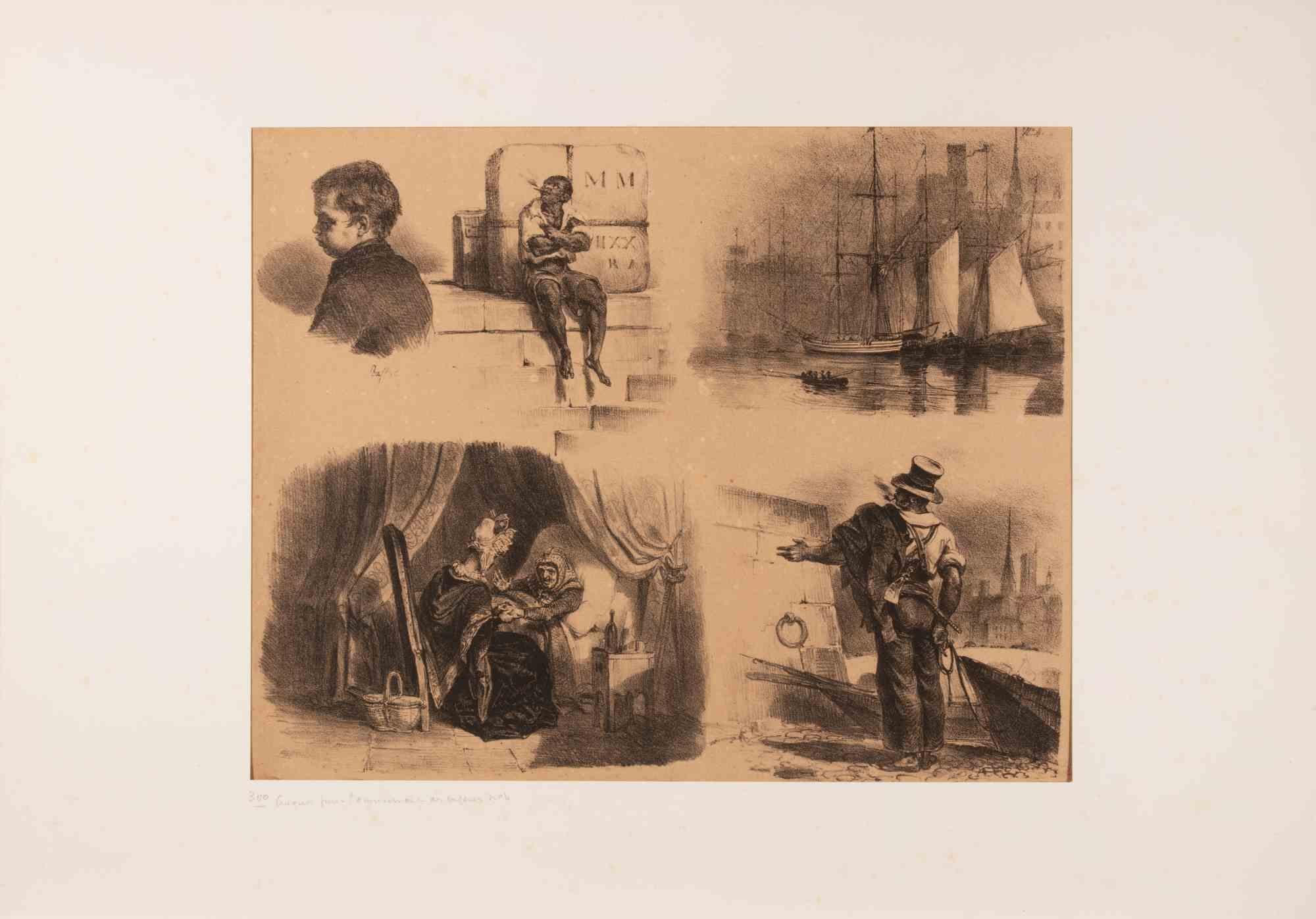 Croquis pour les Enfants - Lithograph by Auguste Raffet - 1829 For Sale 1