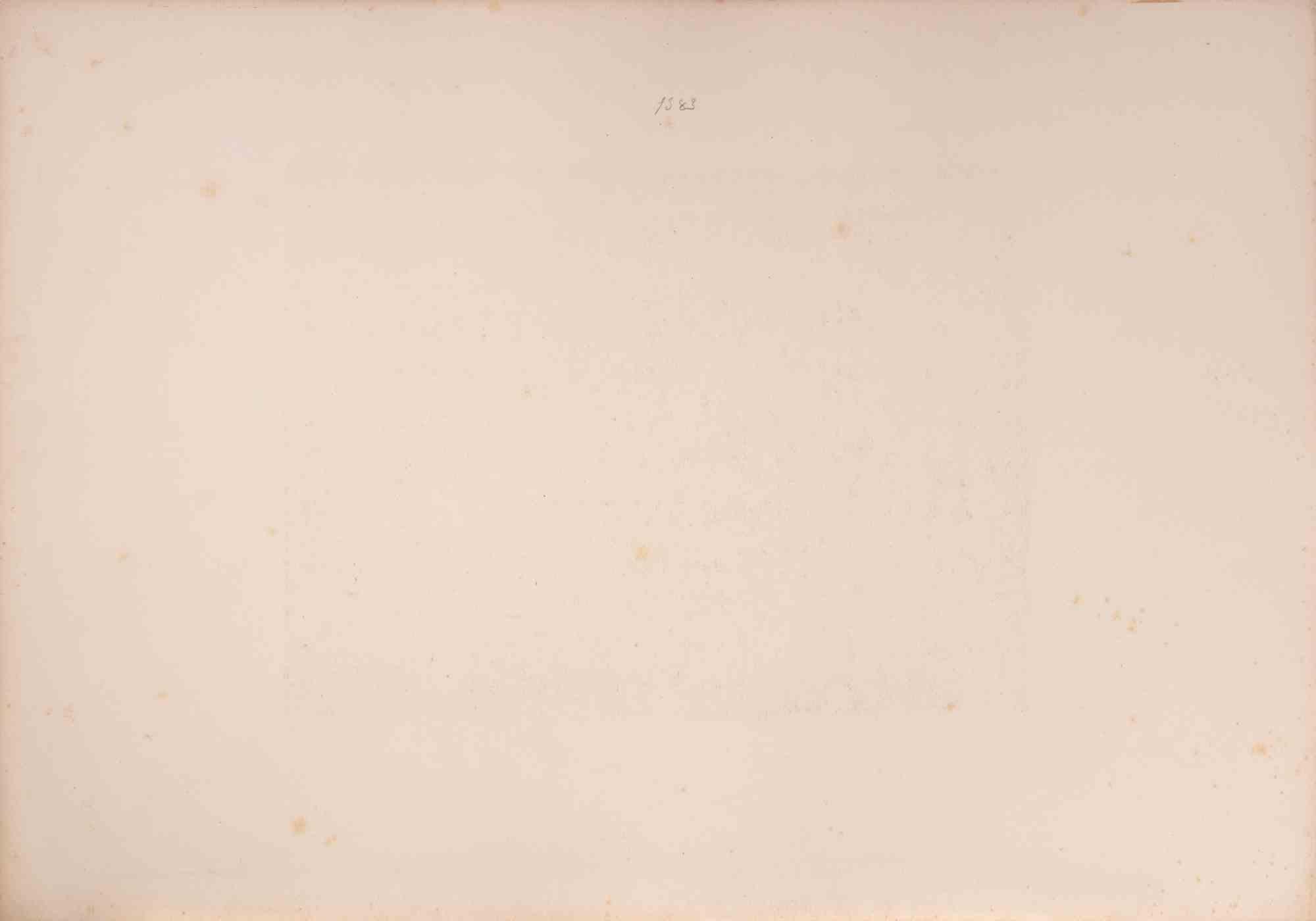 École au Jardin des Tatars - Lithograph by Auguste Raffet - 1847 For Sale 1