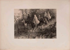 Famille Tatar en Crimée - Lithograph by Auguste Raffet - 1839