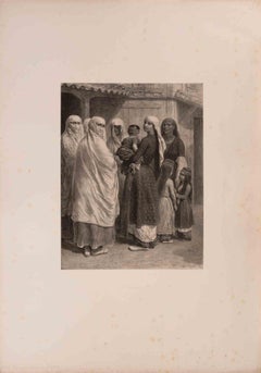 Auguste Raffet - Femmes Tatars en Bessarabie - Lithograph by Auguste Raffet - 1842 Femmes Tatars en Bessarabie - Lithograph by Auguste Raffet - 1842
