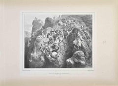 Fuite Des Arabes De Constantine - Lithograph by Auguste Raffet - 1837