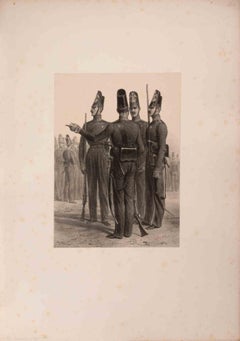 Granatieri (parata) - Litografia di Auguste Raffet - 1841