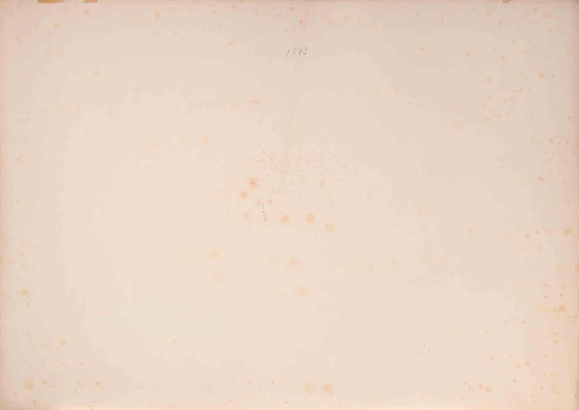 Group of Men in a Mosque - Lithograph by Auguste Raffet - 1845 For Sale 1