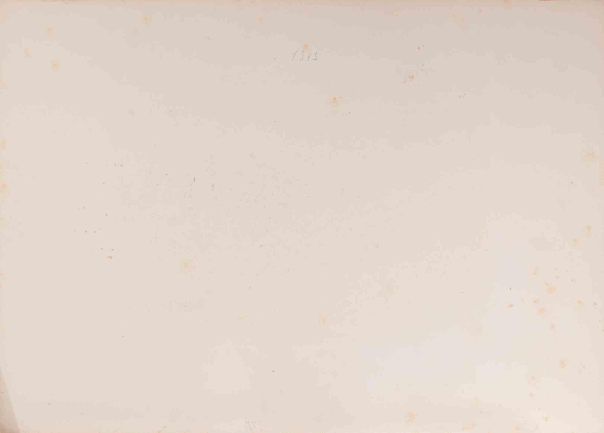 Habitantions de Tsiganes dans la Montagne - Lithograph by Auguste Raffet - 1841 For Sale 1