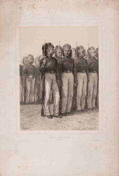 Infanterie Turque, Constantinople - Lithograph by Auguste Raffet - 1830s