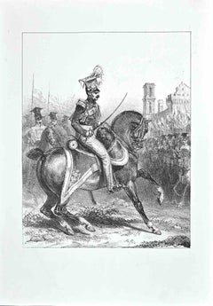 Knight - Lithograph by Auguste Raffet  - 1850s