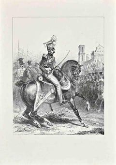 Le chevalier - Lithographie d'Auguste Raffet  - 1850s
