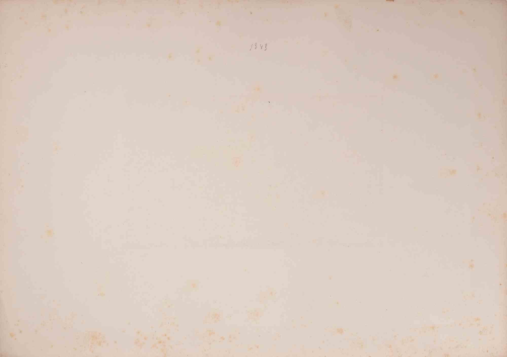 Le Château de Georges, Valachie - Lithograph by Auguste Raffet - 1839 For Sale 1