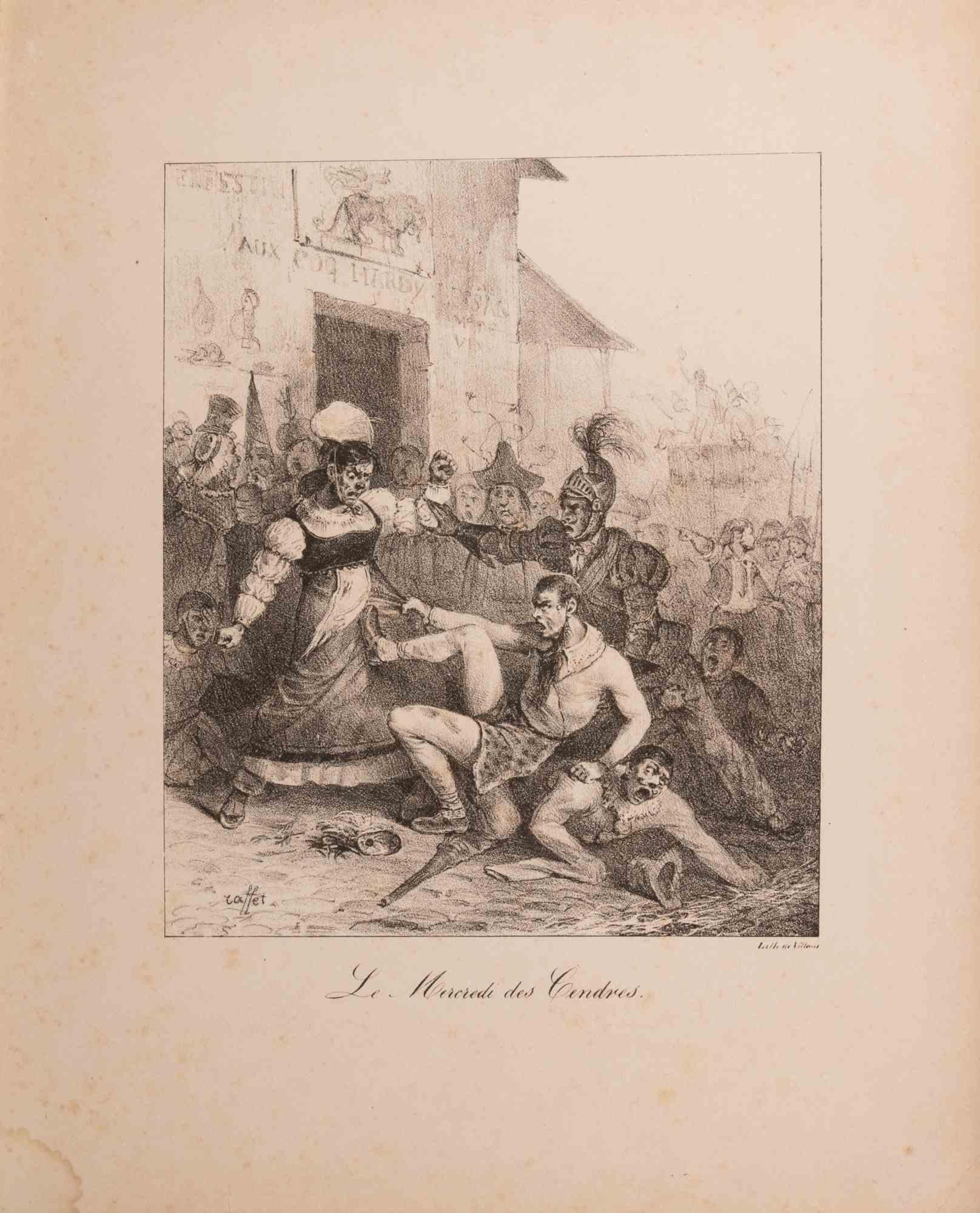 Le Mercredi des Cendres - Lithograph by Auguste Raffet - 1840