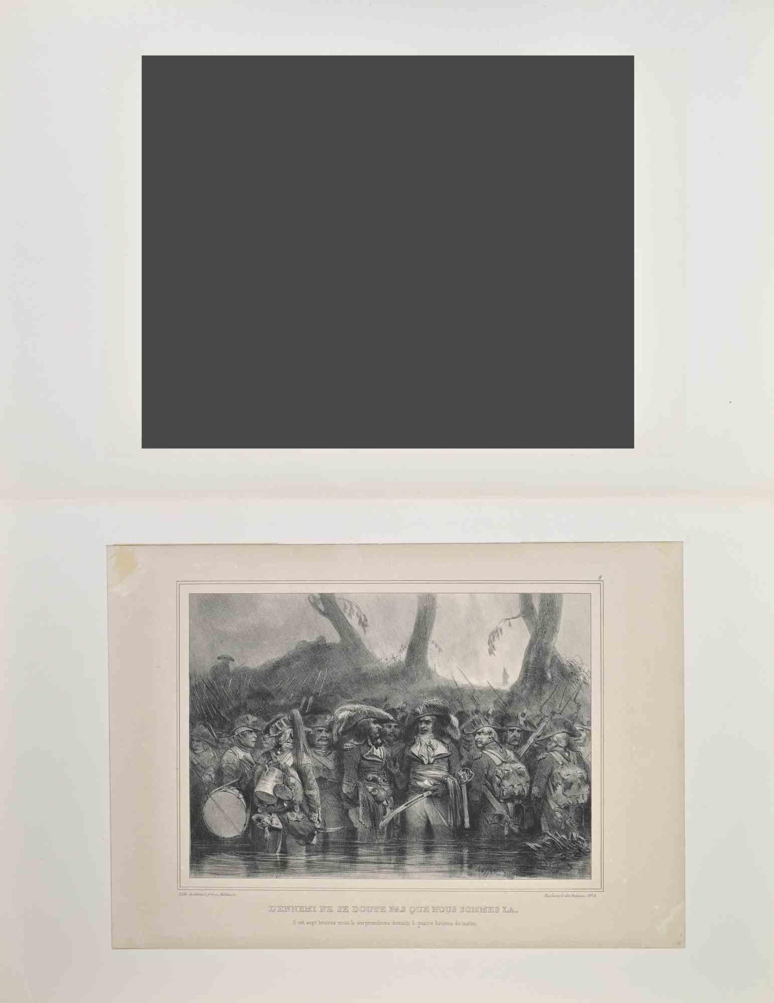 L'Ennemi Ne Se Doute Pas Que - Lithograph by Auguste Raffet - 1830s For Sale 1