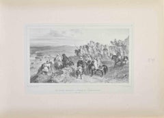 Les Arabes Signalent l'Approche de l'Armée - Lithograph by Auguste Raffet - 1837