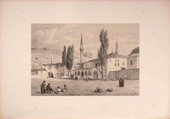 Mosquée et Palais de Khan à Bakhchisarai - Lithograph by Auguste Raffet - 1840