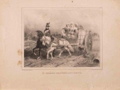 Ô Hussard ! Tes pièges Sont Connus - Lithograph by Auguste Raffet - 1830s