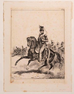 Officer - Lithograph by Auguste Raffet - 1850s