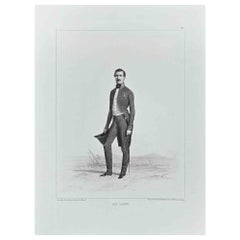 Porträt von Léon Lalanne - Original-Lithographie von  Auguste Raffet - 1848