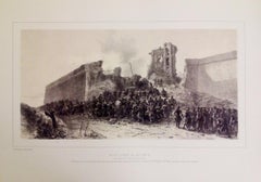 Roma, Assaut Donne au Bastion 8 - Litografía de Auguste Raffet - 1849