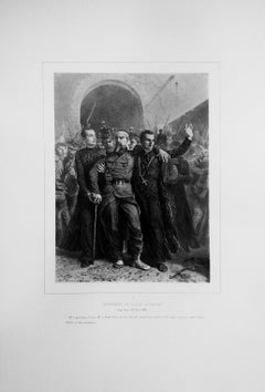 Roma, Dévouement du Clergé catholique - Litografia di Auguste Raffet - 1858