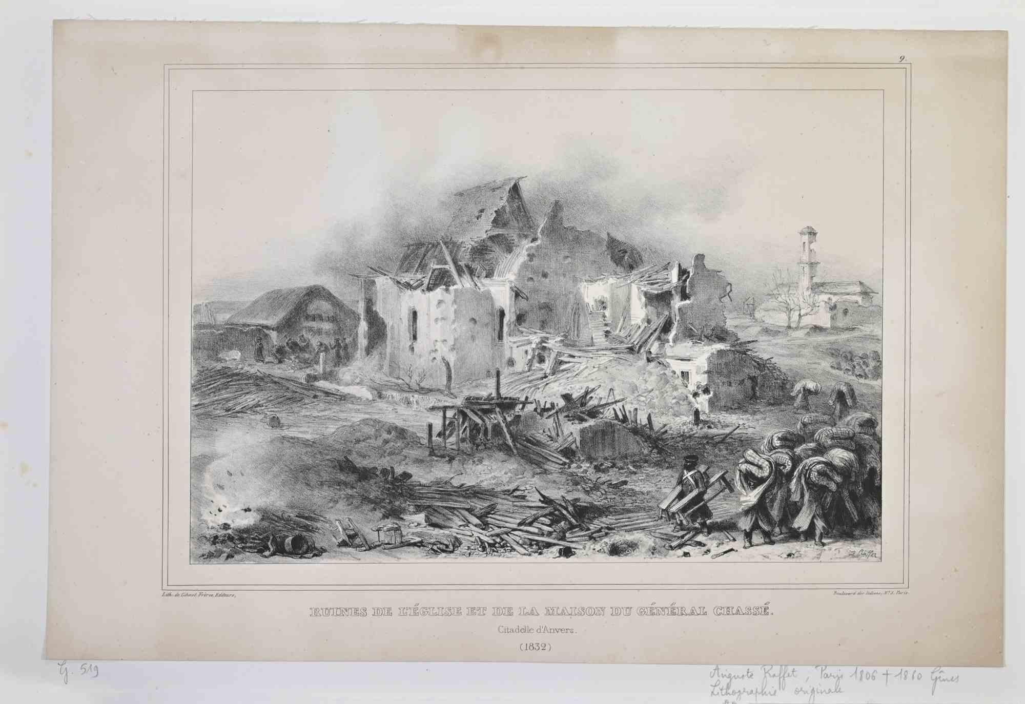 Ruins is a Lithograph realized by Auguste Raffet in 1832

Signed in the plate.

Good condition with foxing.
