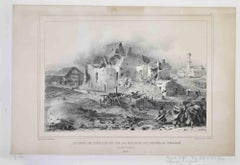 Ruins - Lithograph by Auguste Raffet - 1832