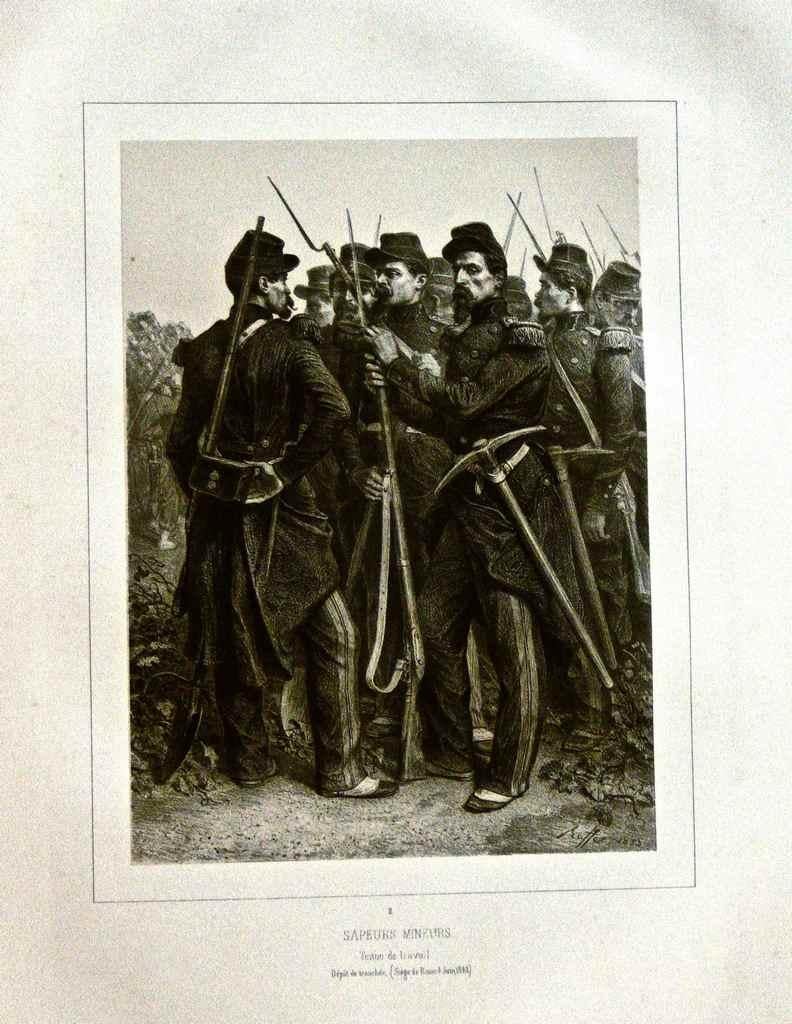 Portrait of soldiers. Plate n. 11. Title and description in french. 

Lithograph on paper. Signed in the plate.

Good condition.