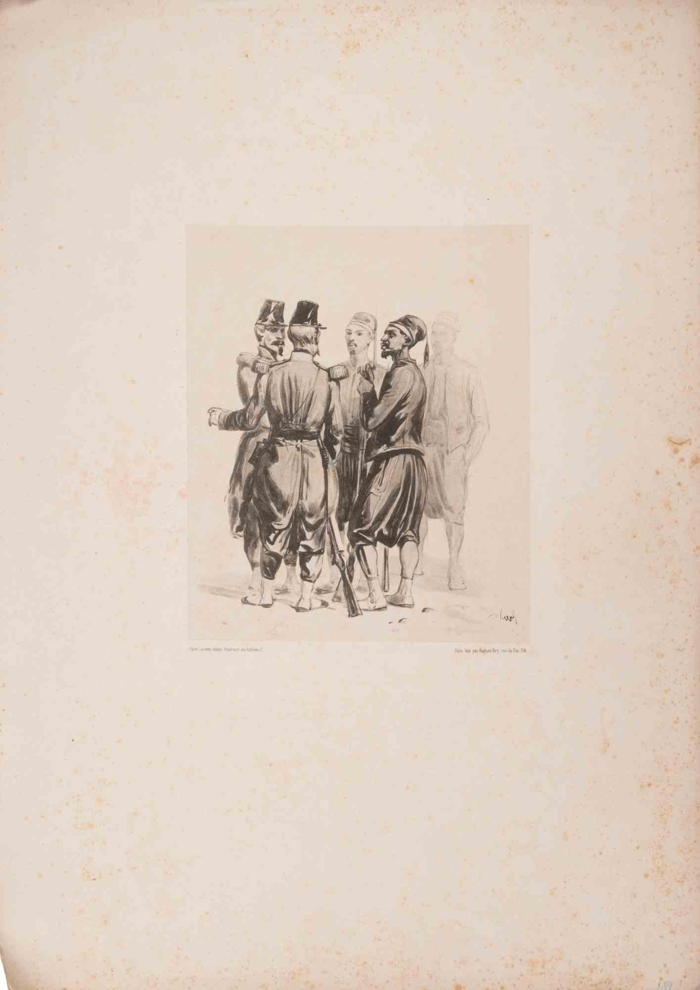 Soldats de l’Armée Ottomane - Lithograph by Auguste Raffet - 1830s