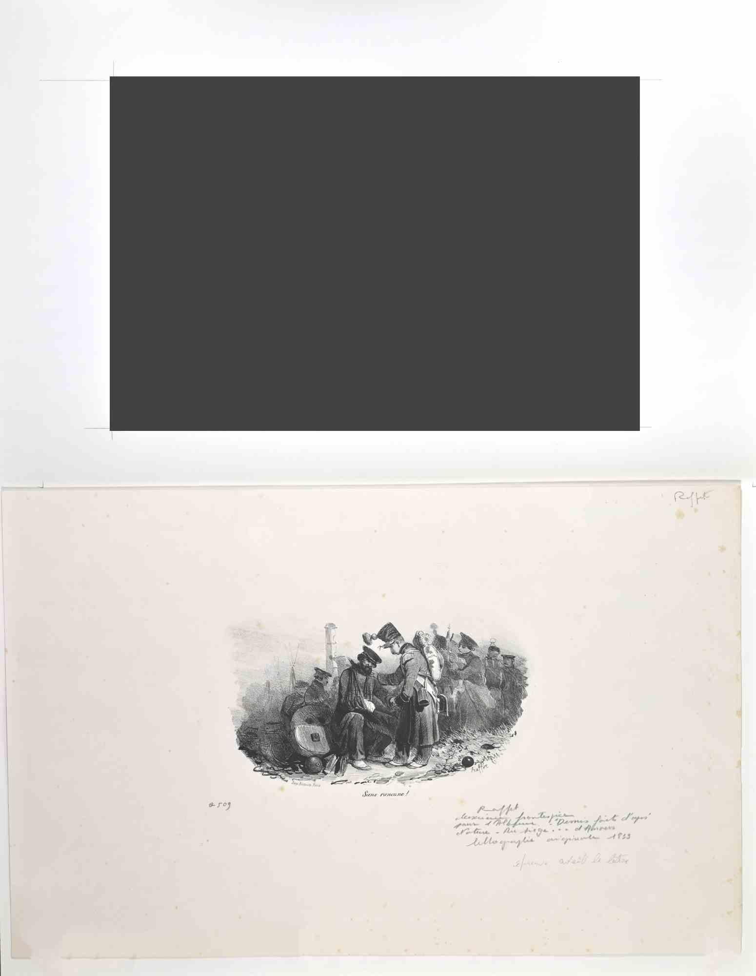 Solidarity with Soldiers - Lithograph by Auguste Raffet - Late 19th Century For Sale 1