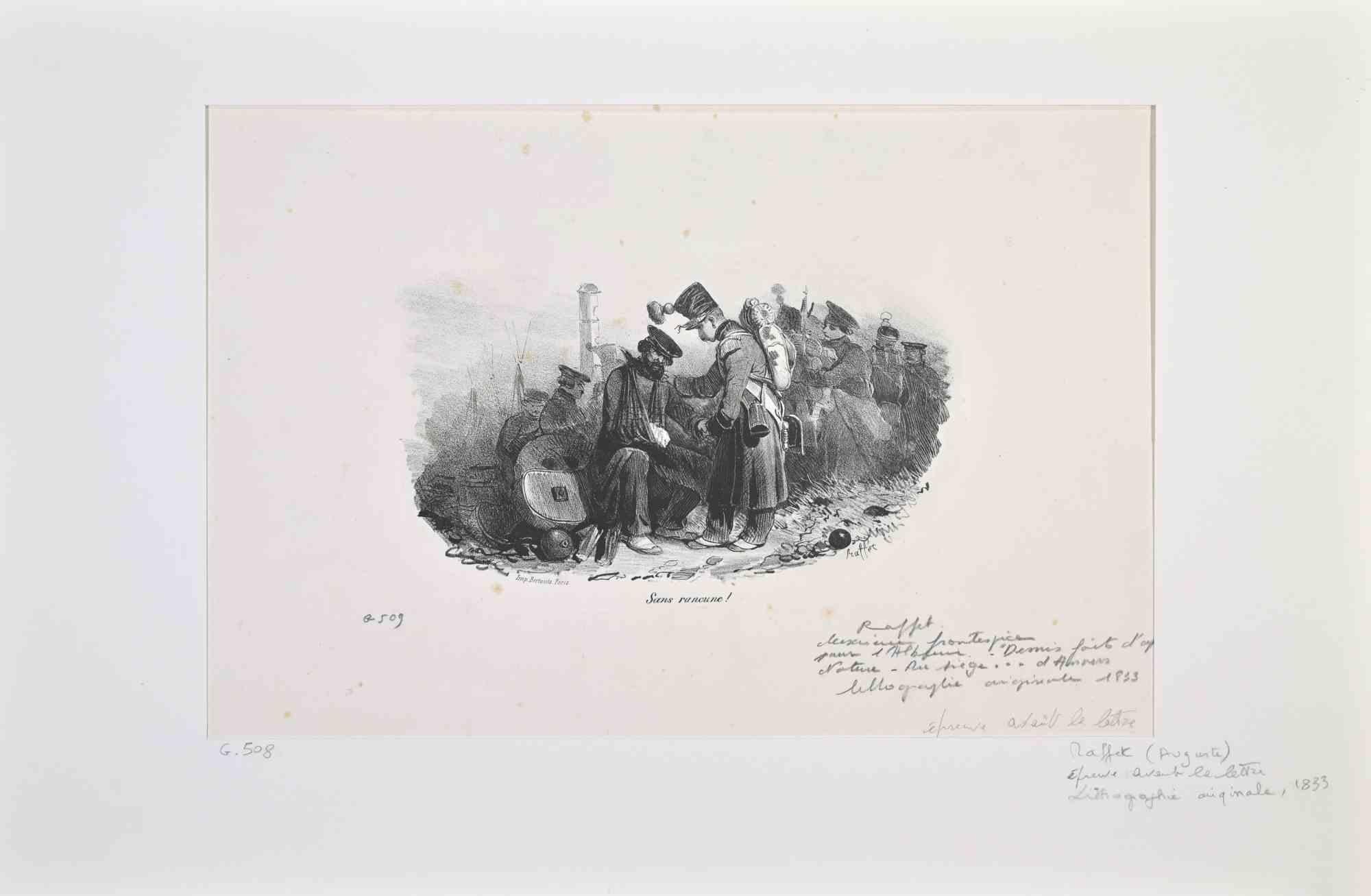 Solidarity with Soldiers - Lithograph by Auguste Raffet - Late 19th Century