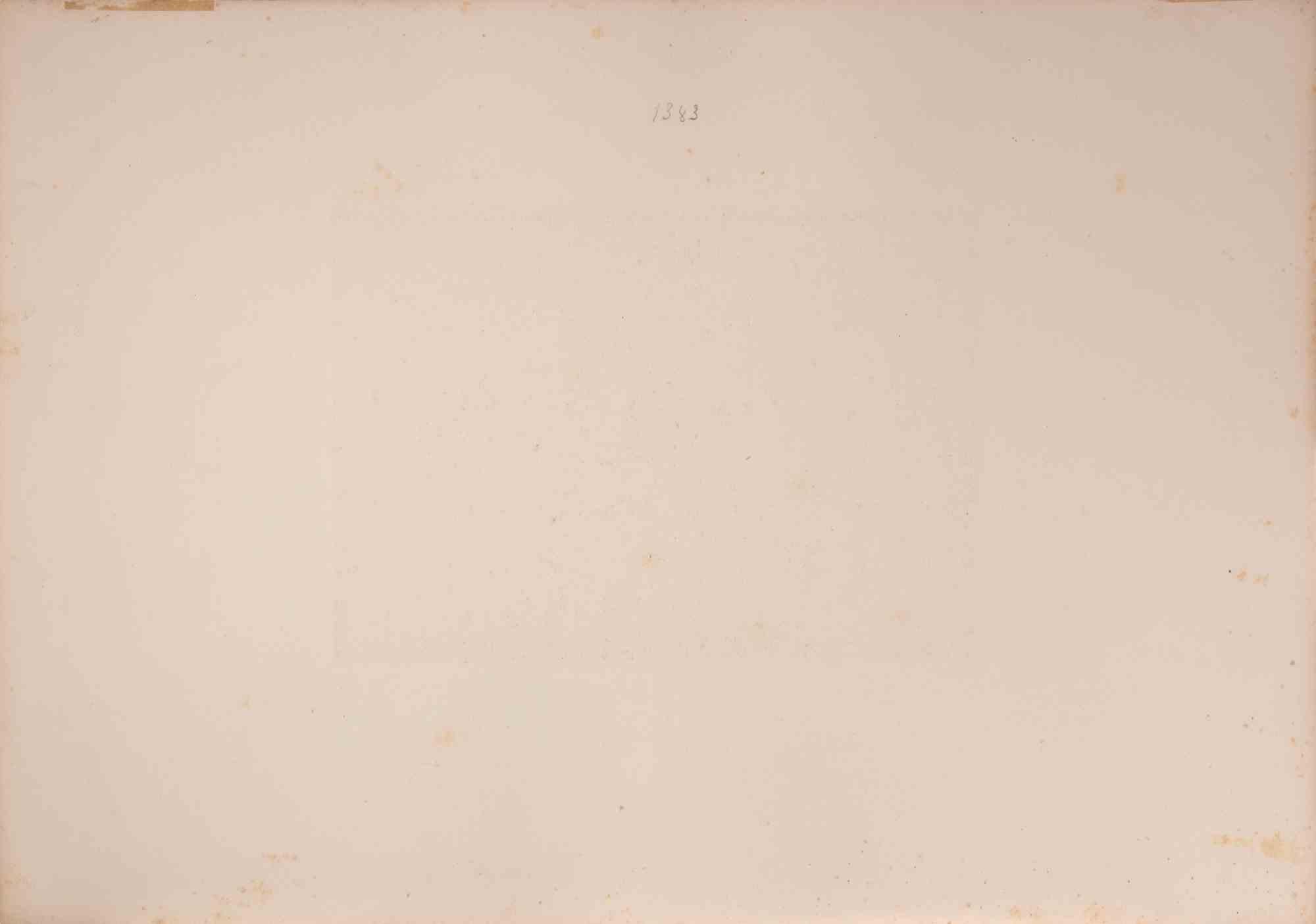 Tabagie en Orient - Lithograph by Auguste Raffet - 1838 For Sale 1