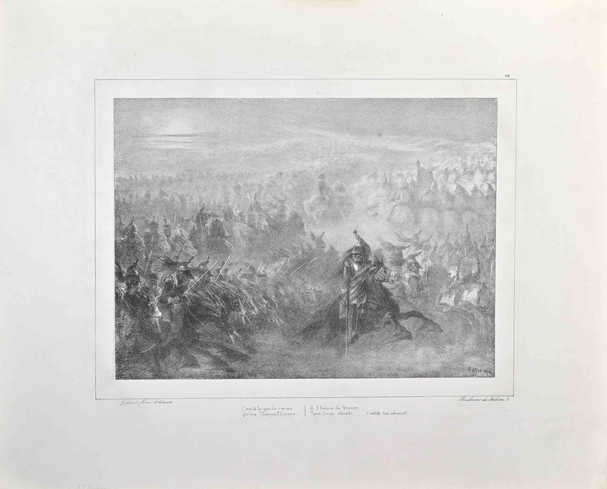 The Battle is a Lithograph realized by Auguste Raffet in 1837.

Signed in the plate.

Good condition.