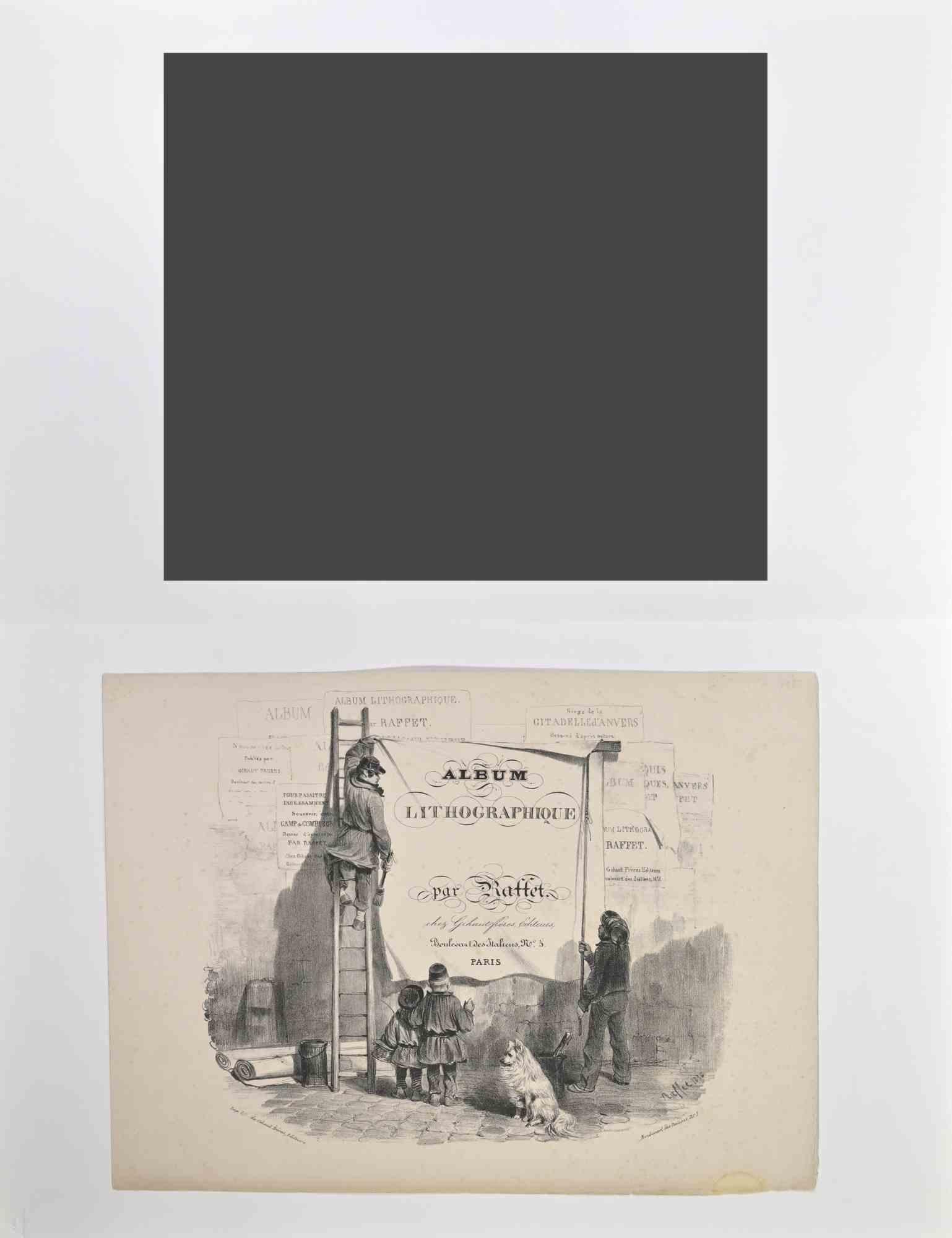 The Board – Lithographie von Auguste Raffet – 1836 im Angebot 1