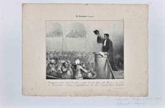 The National Assembly in Paris - Lithograph by  Auguste Raffet - 1850