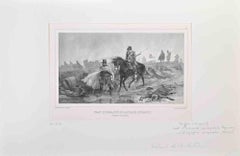 Trait of Humanity of Capitaine Peyronny - Lithograph by Auguste Raffet - 1837