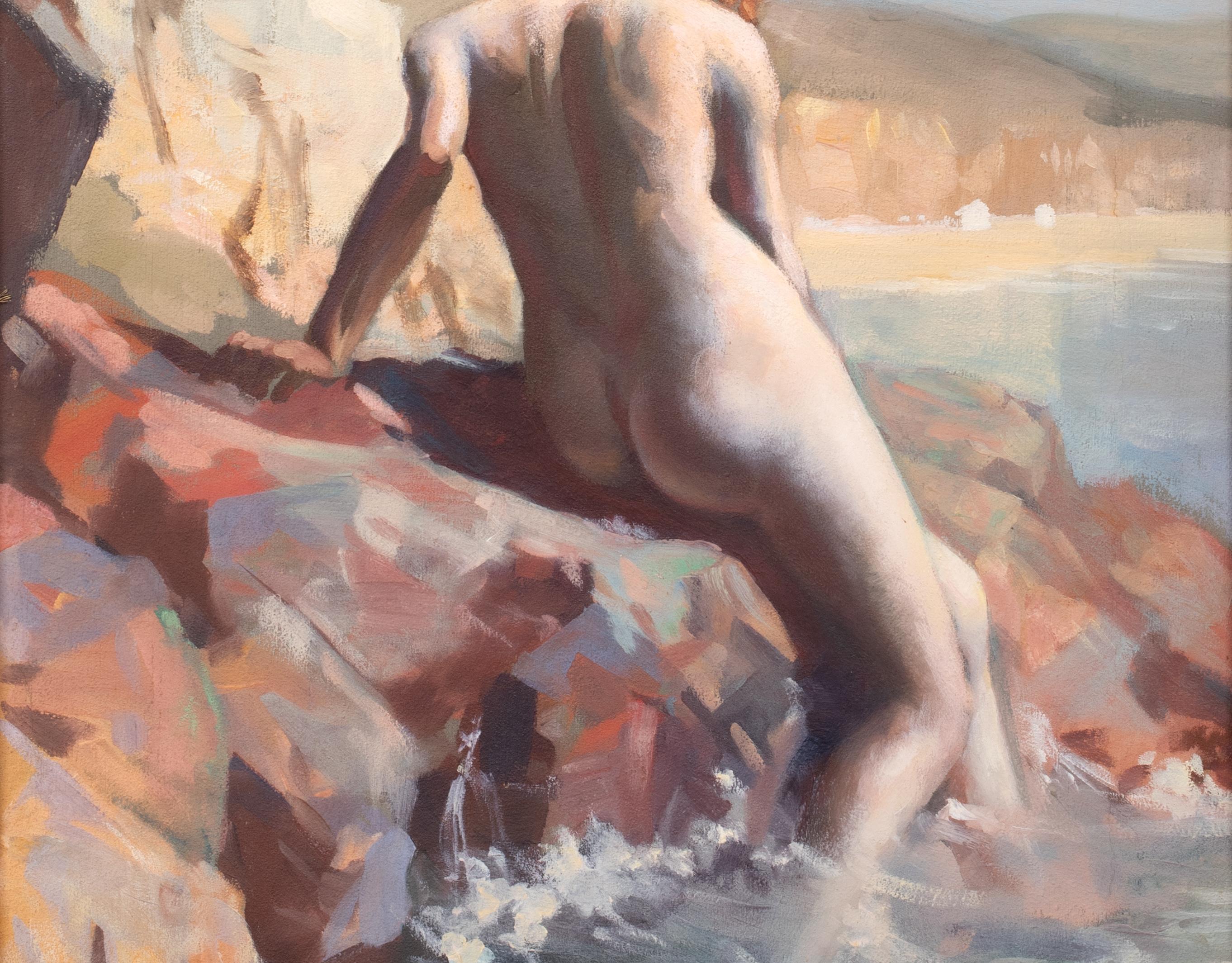 Nude On The Rocks early 20th Century circle of Pierre-Auguste Renoir (1841-1919) For Sale 5