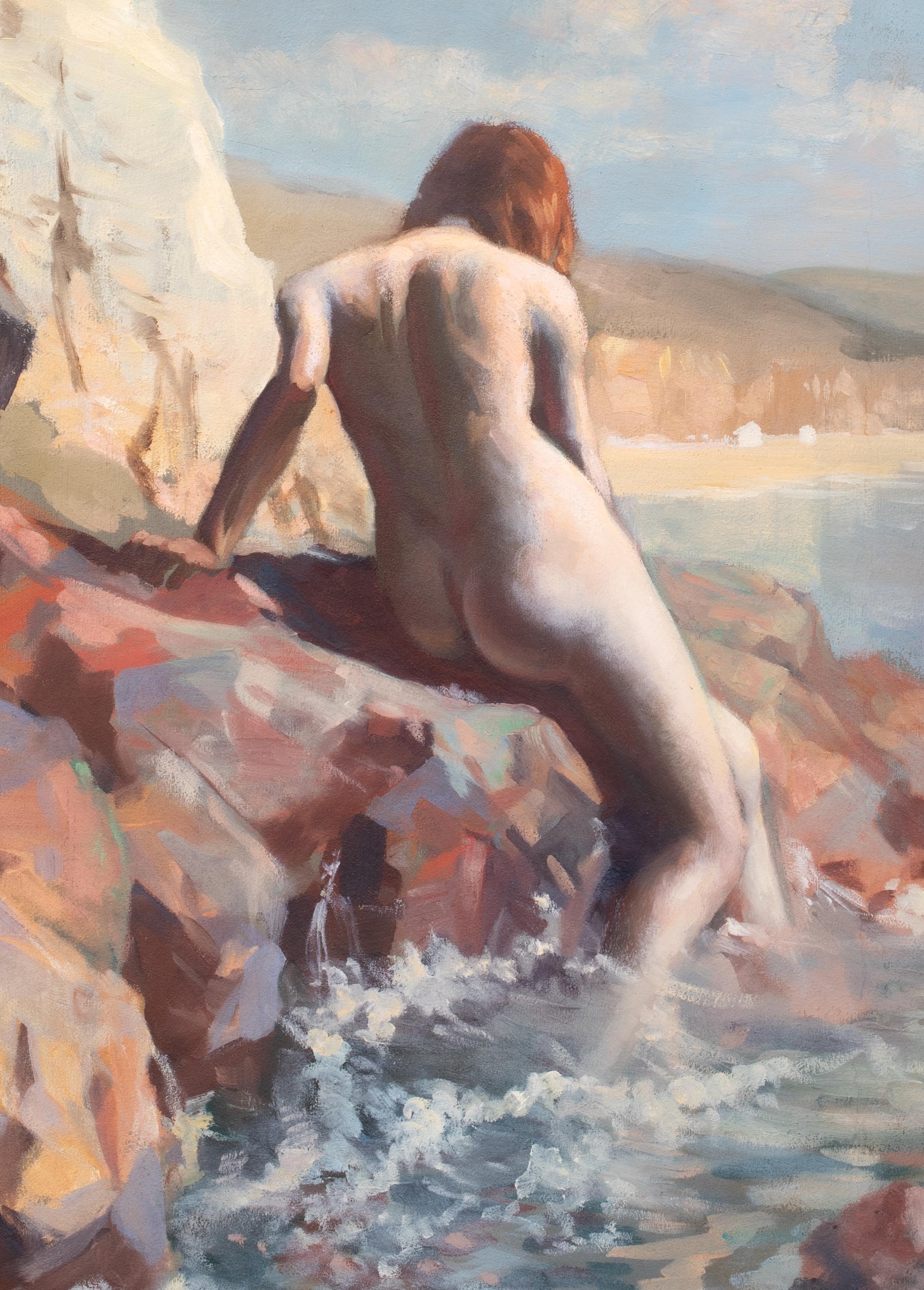 Nude On The Rocks early 20th Century circle of Pierre-Auguste Renoir (1841-1919) For Sale 8