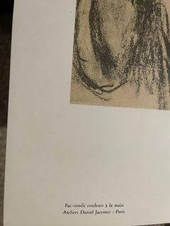 Jeune Fille au Chapeau (Jeune fille avec chapeau) d'Auguste Renoir -lithographie