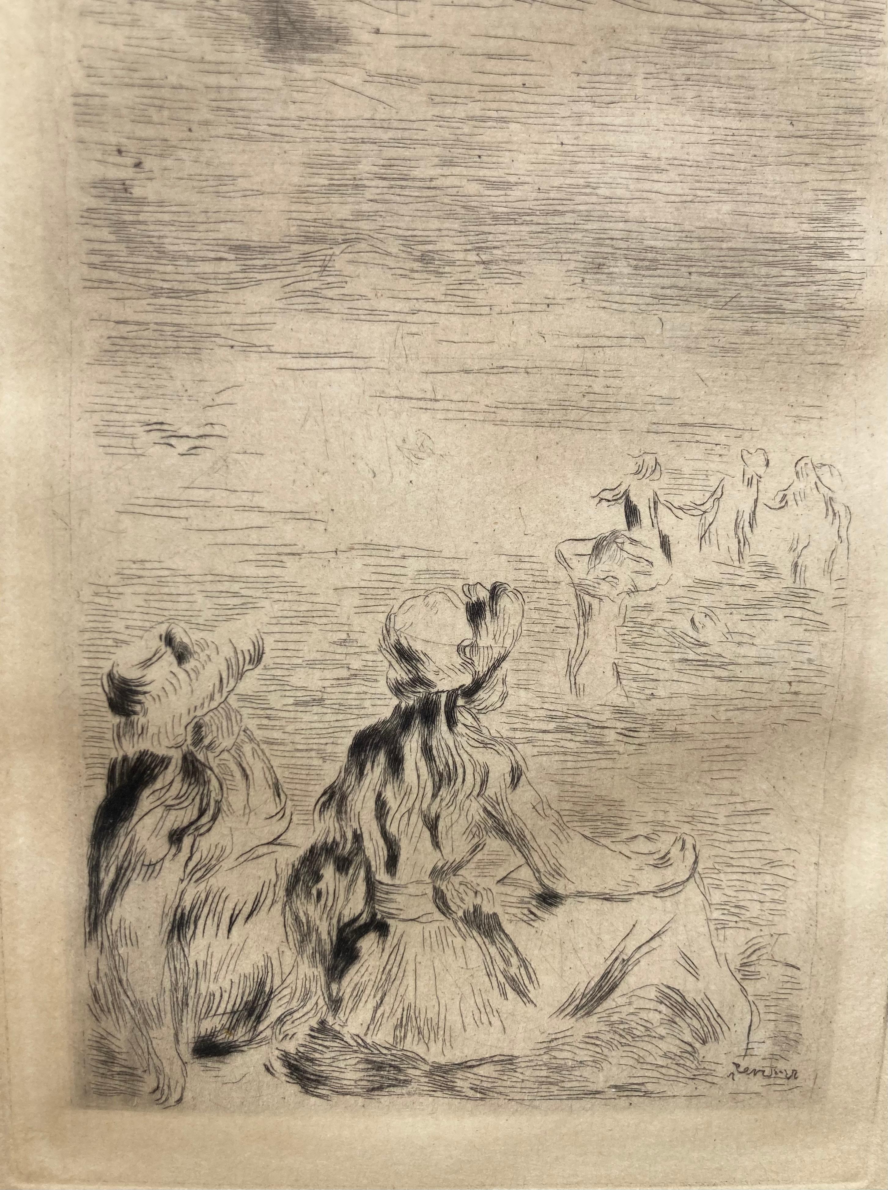 SUR LA PLAGE, a BERNEVAL - Print de Auguste Renoir