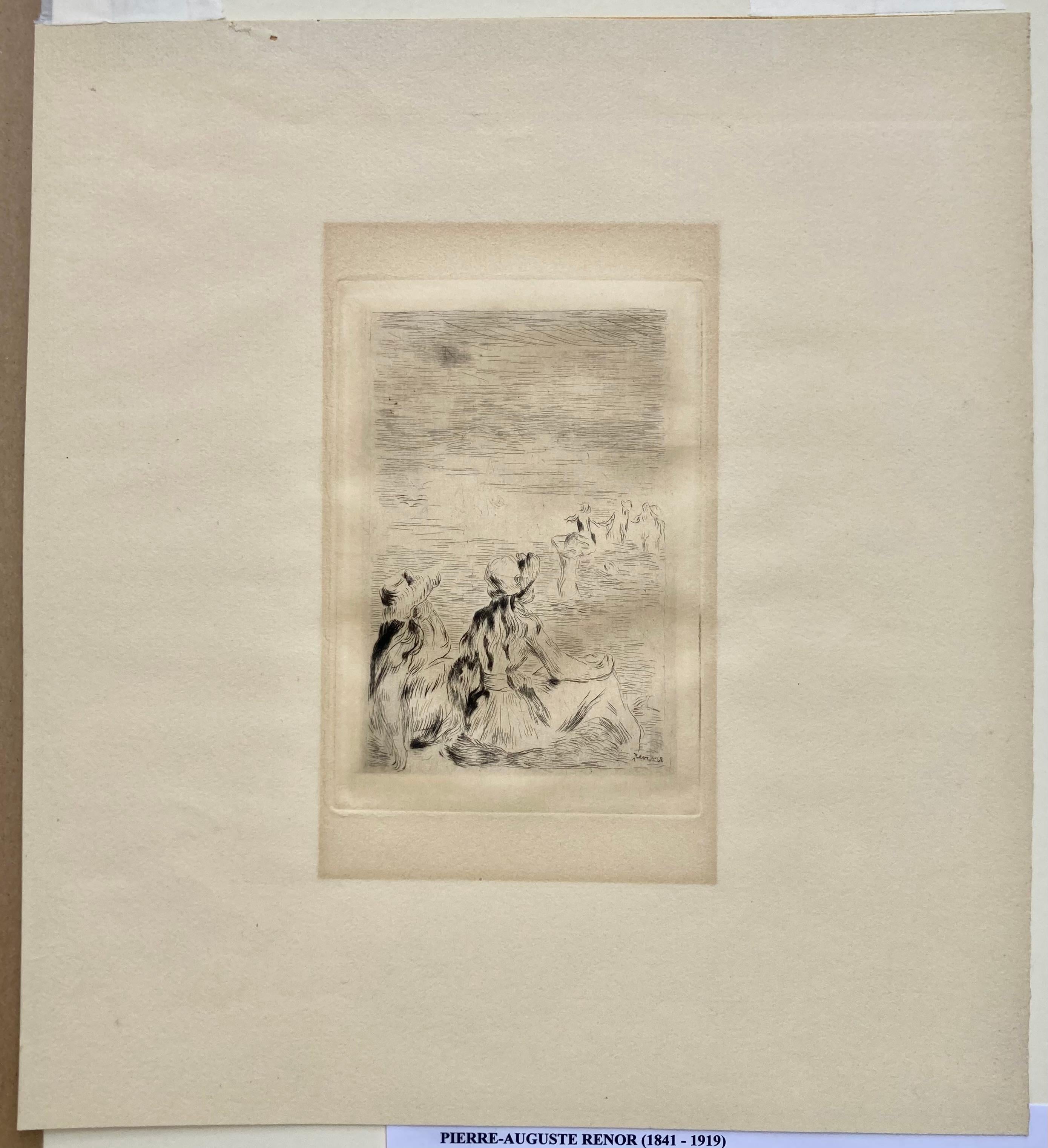 SUR LA PLAGE, a BERNEVAL - Print Impresionista de Auguste Renoir