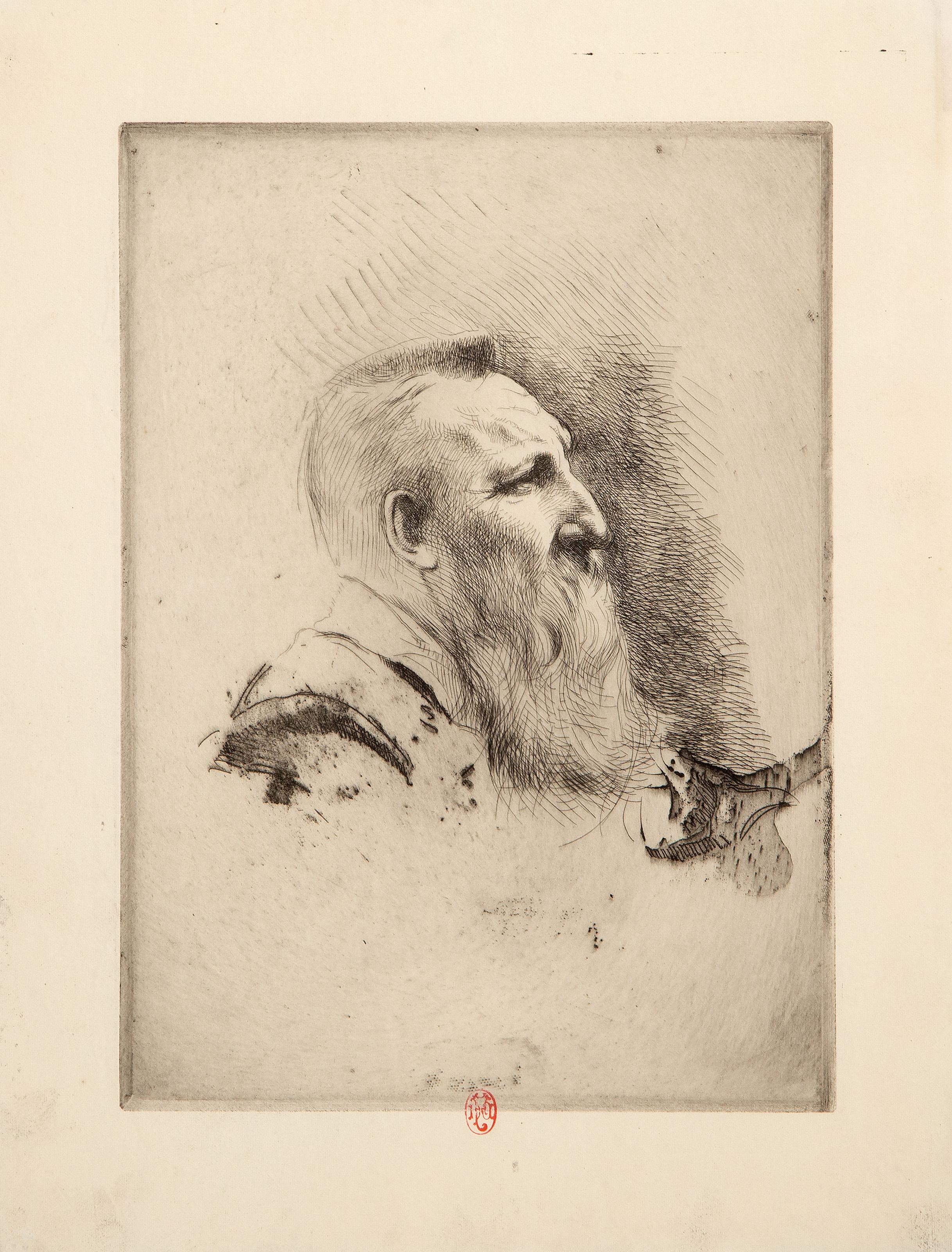 Albert Besnard, Modern Etching by Auguste Rodin For Sale 1