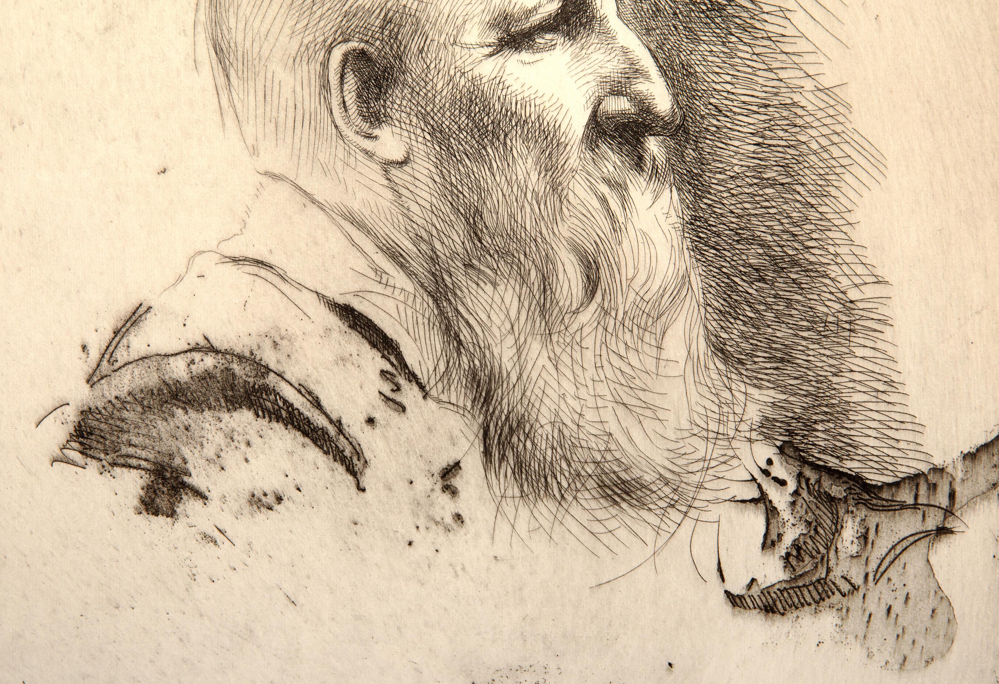 Albert Besnard, Modern Etching by Auguste Rodin For Sale 2
