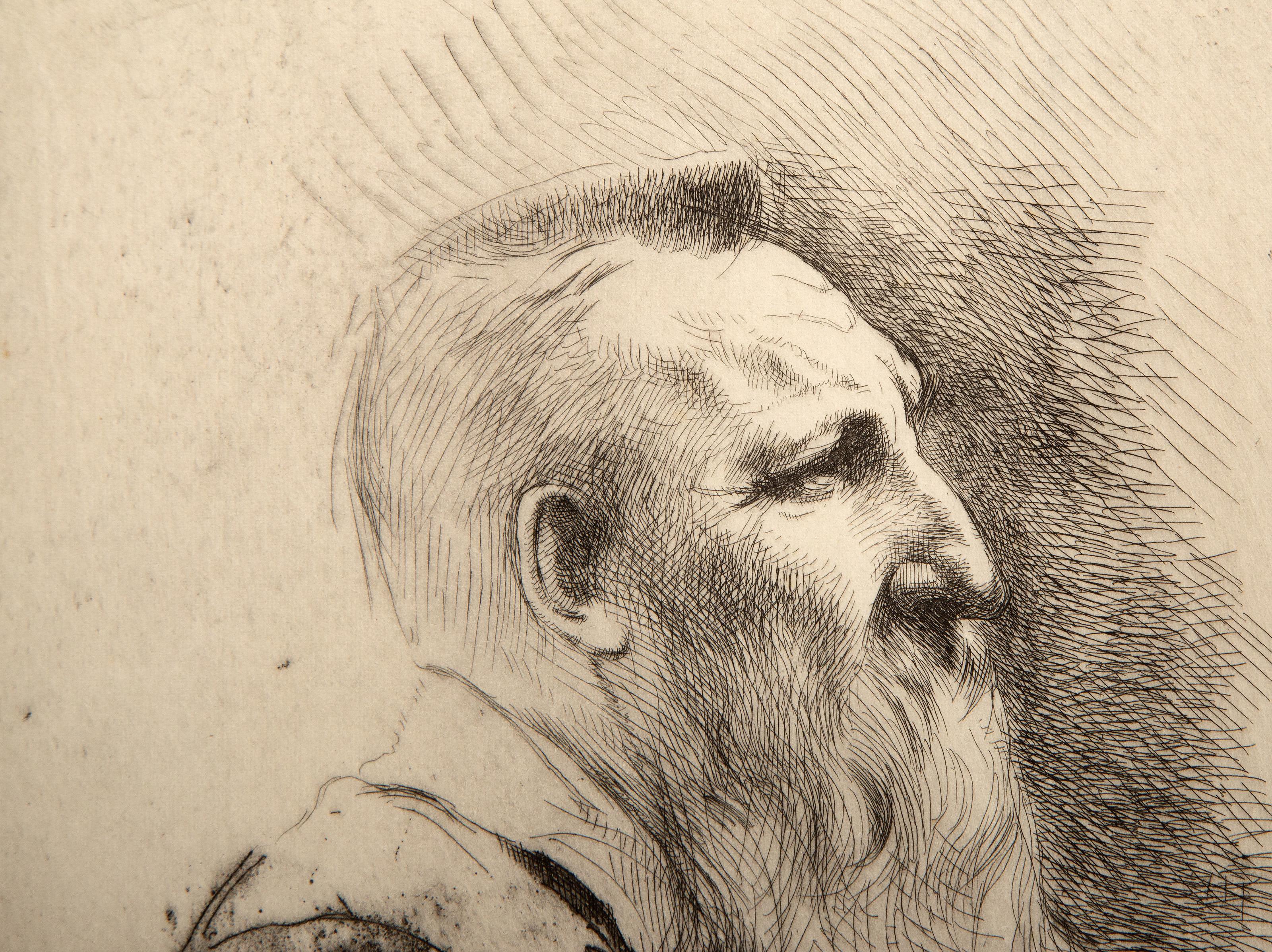 Albert Besnard, Modern Etching by Auguste Rodin For Sale 3