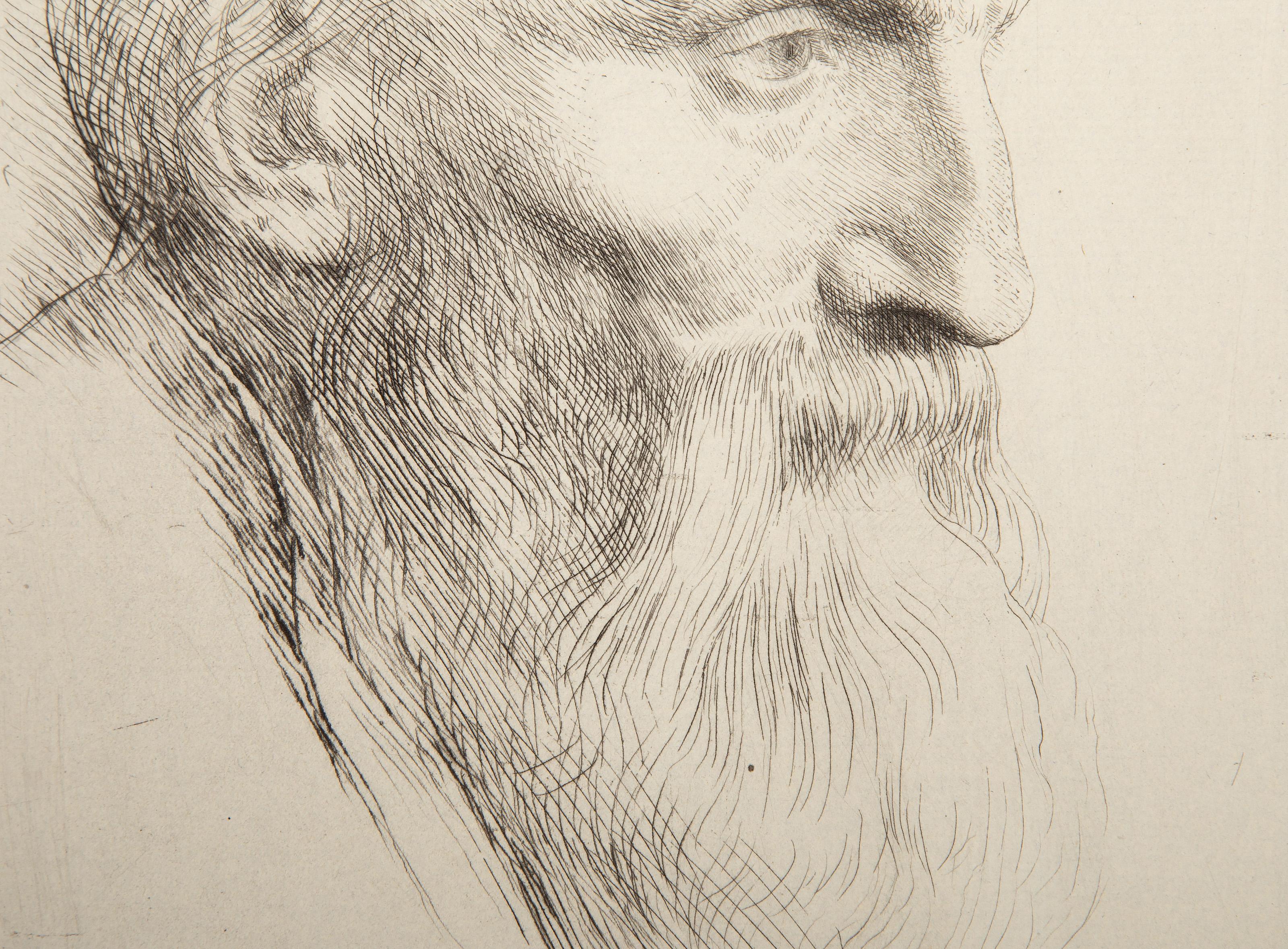 Alphonse Legros, Impressionist Etching by Auguste Rodin For Sale 2