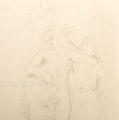 Ames du Purgatoire State Two, Impressionist Etching by Auguste Rodin
