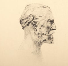 Antonin Proust State Five, Impressionist Etching by Auguste Rodin