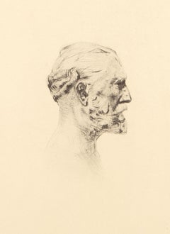 Antonin Proust State Five, Impressionist Etching by Auguste Rodin
