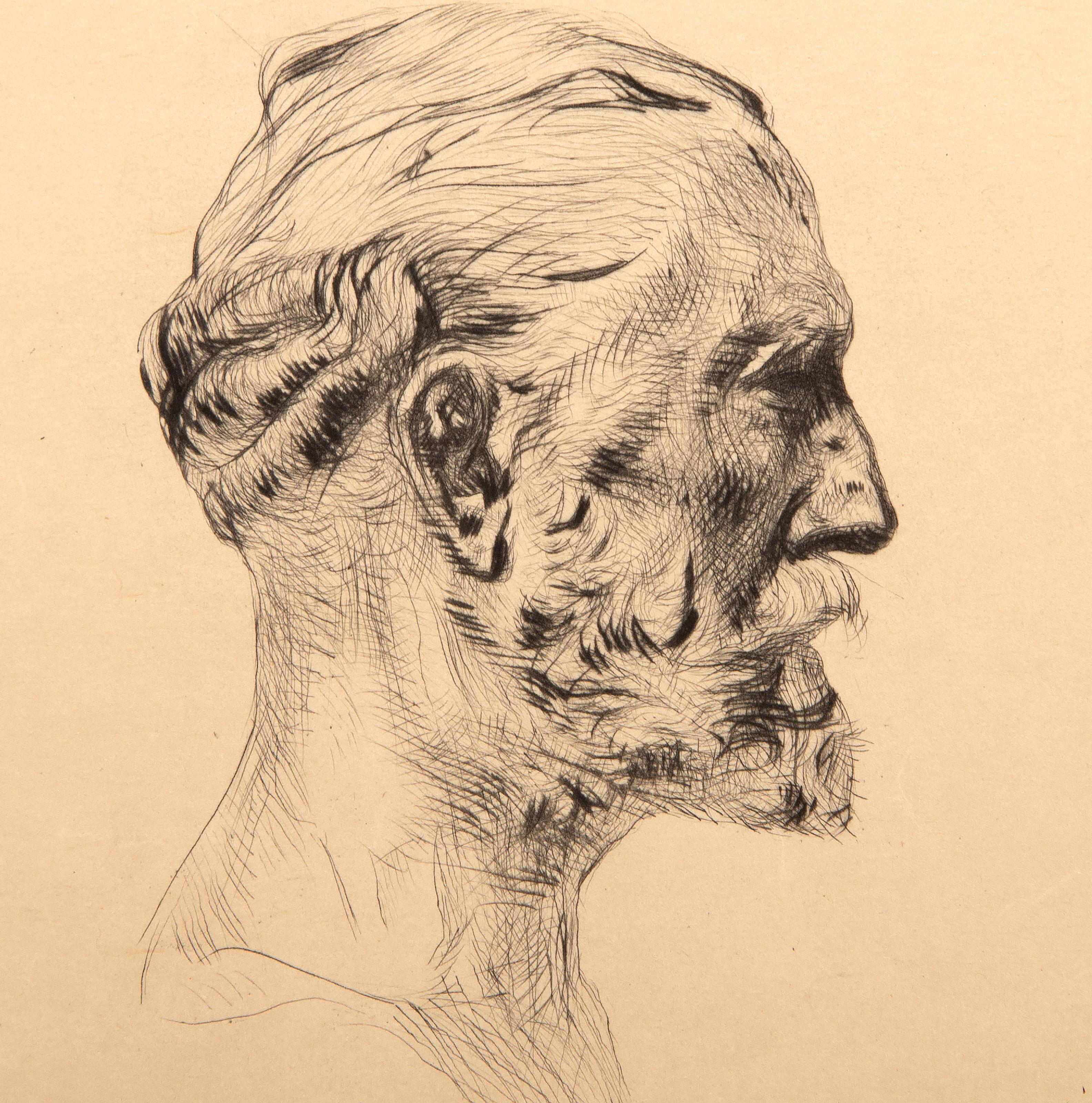 Antonin Proust (Estado Seis), Grabado impresionista de Auguste Rodin 3