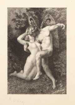 Aristophane II, Impressionist Etching by Auguste Rodin