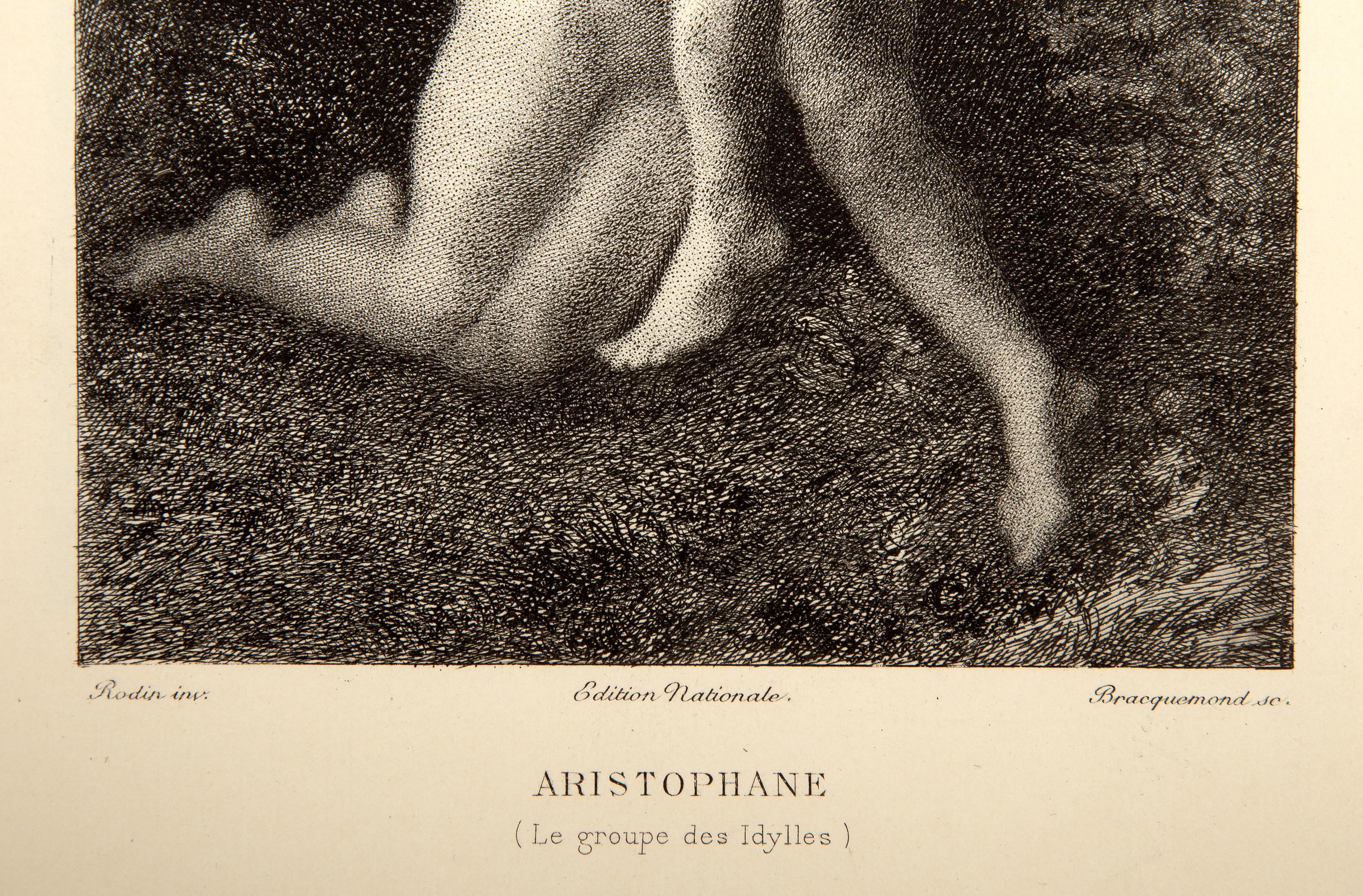 Aristophane, Impressionist Etching after Auguste Rodin For Sale 1