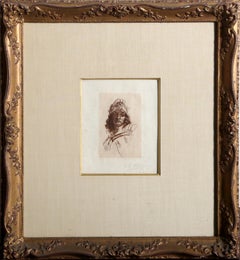 Buste de Bellone, gravure impressionniste d'Auguste Rodin